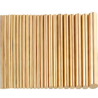 24 Pcs Brass Rods round Brass Pins for Knife Handles Assorted Diameter