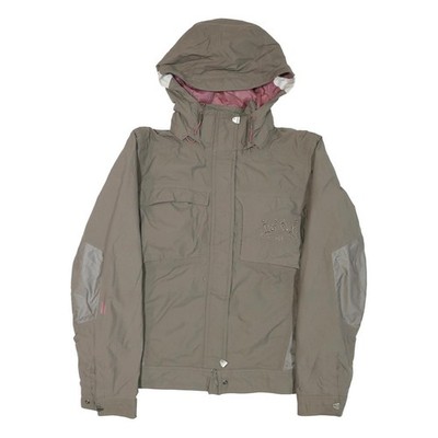 HELLY HANSEN Damen Beige Jacke M Polyester Blend Einfarbig Reißverschluss Kapuze