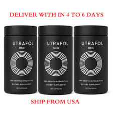 Pack of 3 Men's Hair Growth Total 360 Capsules Exp 06/2027 Glass bottle