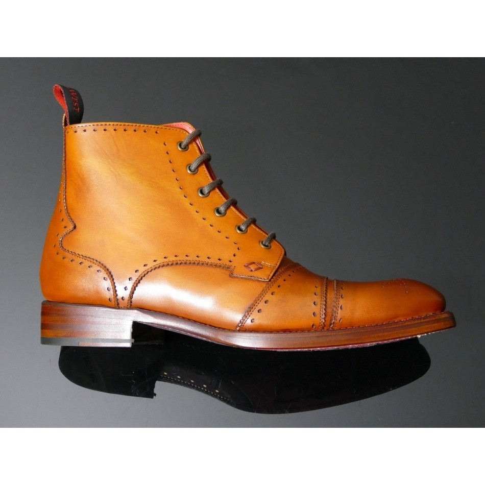 Jeffery West Warney Cricket Front Derby Boots Crust Caramel Leather 9.5 image 3