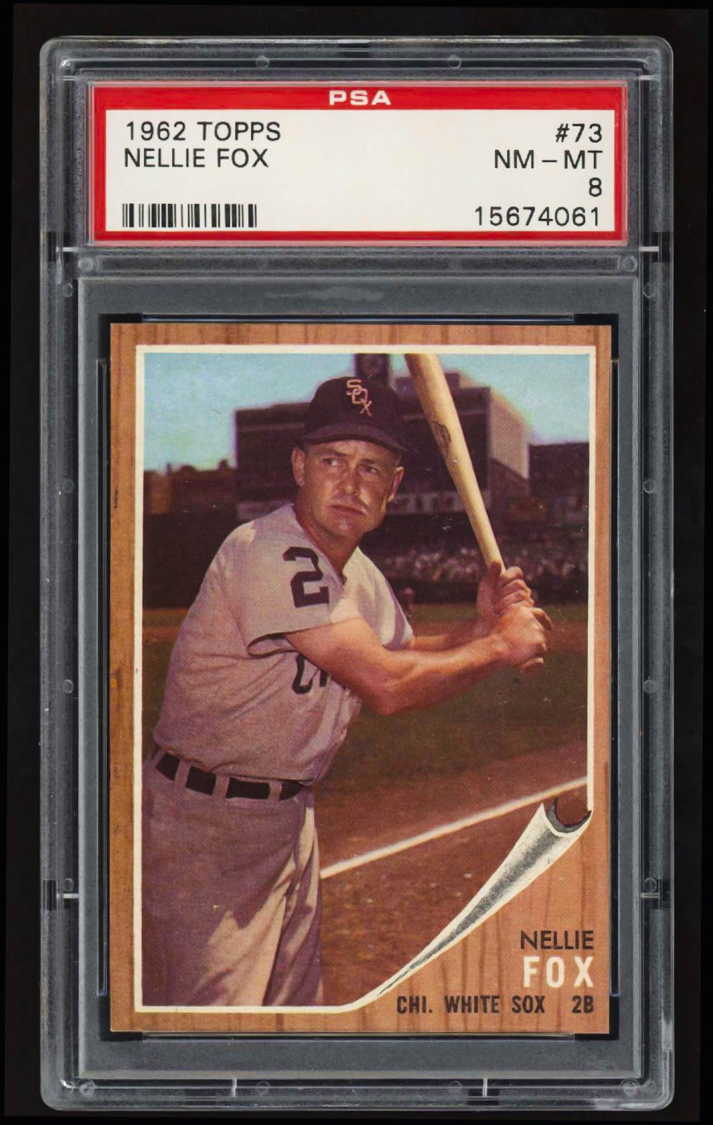 1962 Topps Nellie Fox PSA 8 NM-MT #73 HOF Baseball Card