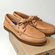 Sperry 0197640 Mens Authentic Original 2-Eye Boat Shoe Sahara Leather Size 12