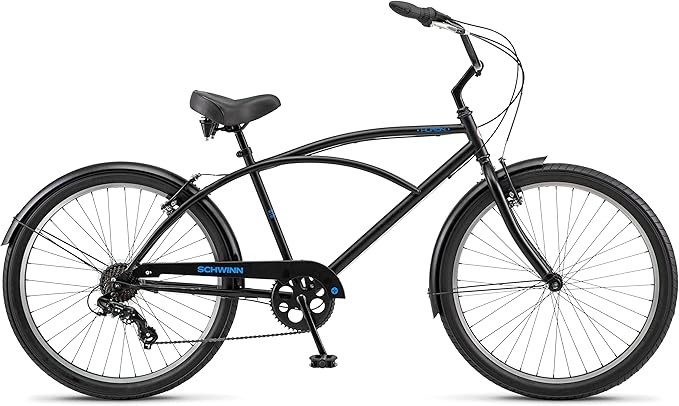Schwinn Huron Beach Cruiser Bike Single Speed 7-Speed 26