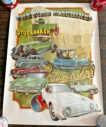 Vintage Studebaker Poster, 18" x 24" The Time Machines #1