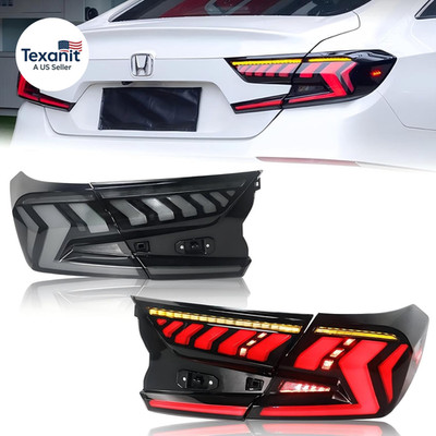 LED Taillight Assembly for 10Th Gen Honda Accord 2018 2019 2020 2021 2022 Smoke