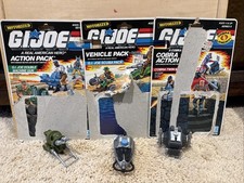 1988 GI JOE Wind Up Double Machine Gun  Scuba Pack  Twin Missle Radar Cardbacks