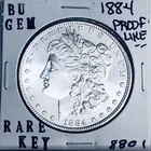 1884 BU GEM MORGAN SILVER DOLLAR UNC MS+++ U.S. MINT RARE COIN 8801