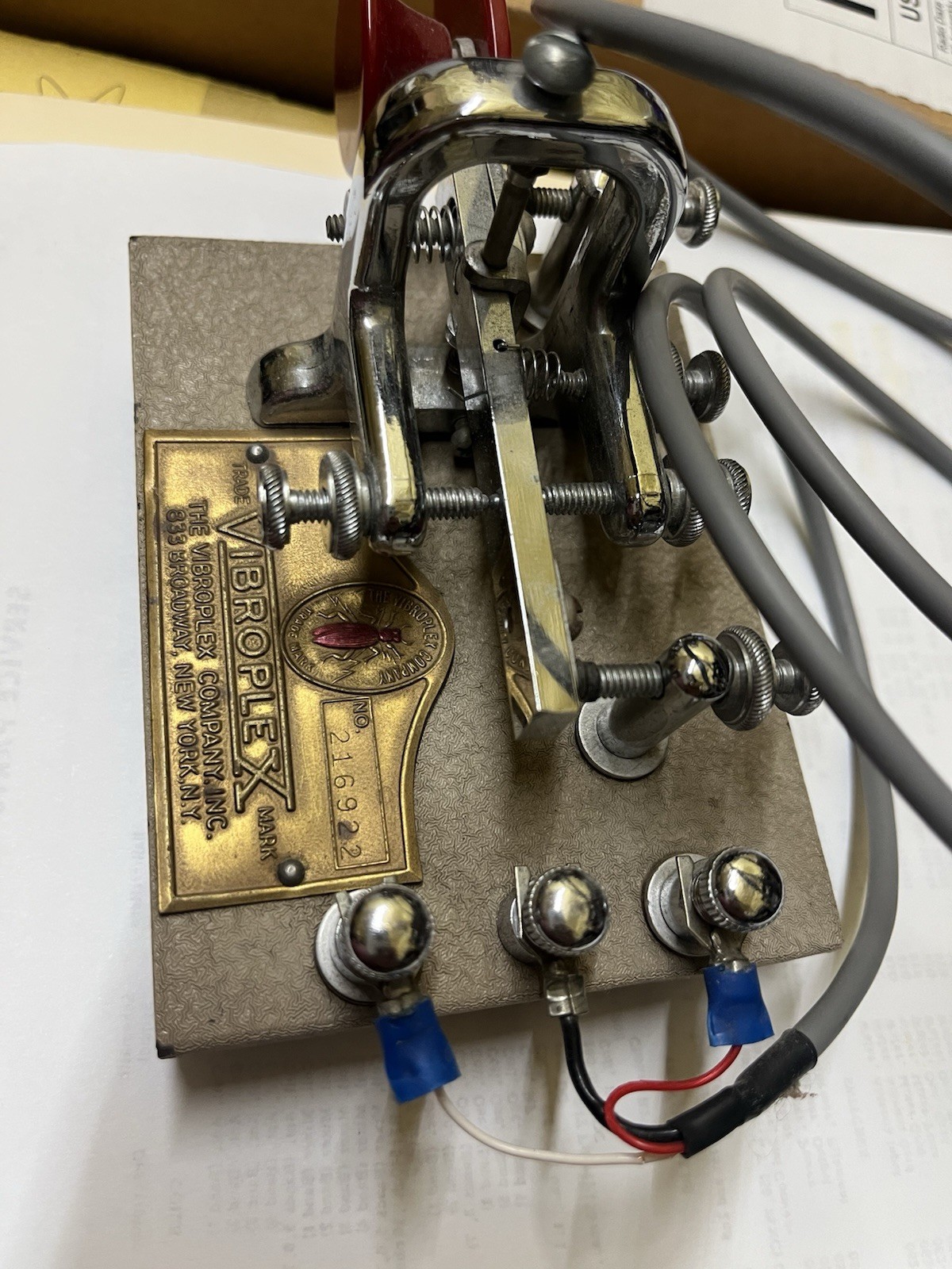 Vibroplex Vibrokeyer Vibro Keyer Standard Ham Radio Morse Code Telegraph Paddle
