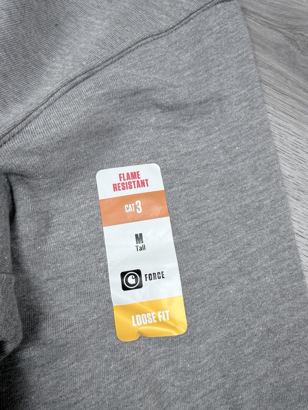 Carhartt FR Flame Resistant Zip Hoodie Grey – Carhartt Force – Medium Tall. image 3