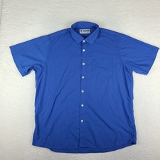 DIXXON Shirt Mens 2X Blue Performance Bamboo Series D-LUX Preppy Button Up