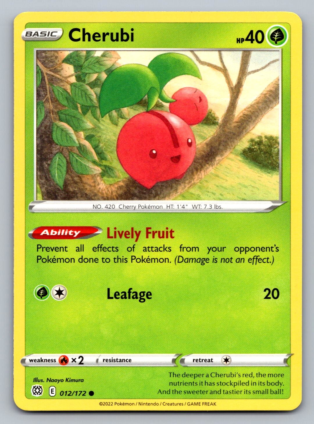 Pokemon TCG SWSH09: Brilliant Stars Cherubi 012/172