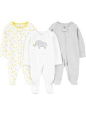 Baby 3-Pack Neutral Sleep and Play Toddler Sleepers