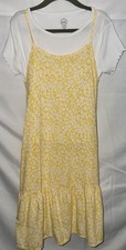 Girls Wonder Nation Floral Cami Dress with Tee-Worn Once-Size L 10/12 Plus