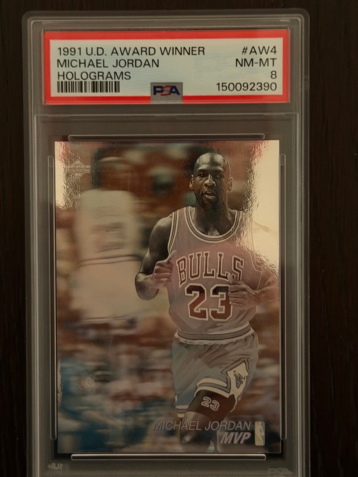 1991 Upper Deck Award Winner Holograms #AW4 Michael Jordan PSA 8 HOF