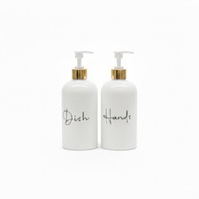 2X DISH SOAP DISPENSER REFILLABLE PUMP BOTTLES FOR KITCHEN SINK,HAND SOAP DECOR