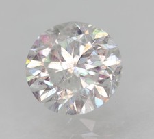 Cert 0.89 Carat TT Light Blue SI2 Round Brilliant Enhanced Natural Diamond 5.95m