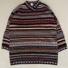 MISSONI Multicolor Pattern Knit Sweater Made in Italy Men's