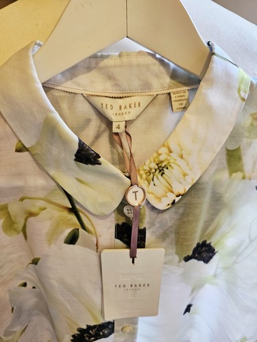 Ted Baker Women's Floral Graci Blouse Size 4 UK 14 New with Tags - Picture 2 of 6