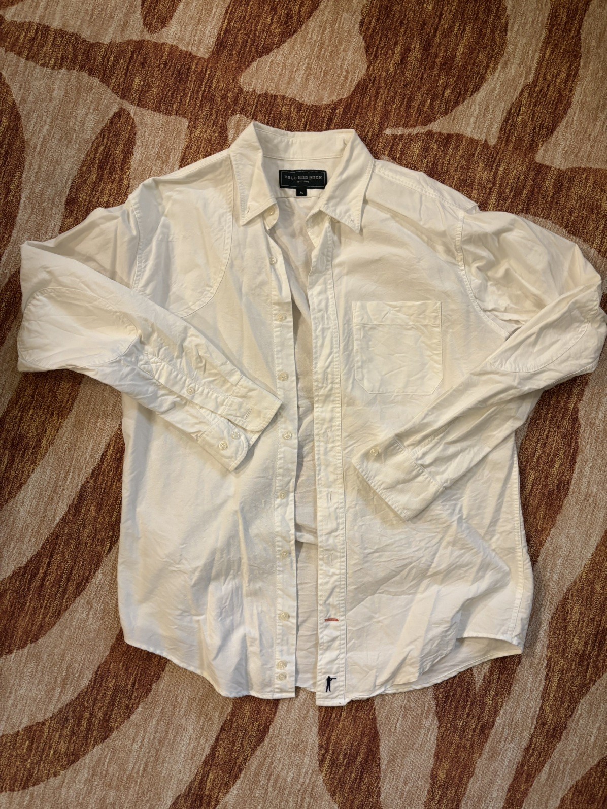 Ball And Buck SPORTSMANS SHIRT ORIGINAL OXFORD In White Size Medium #2