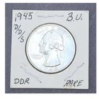 Washington Quarter 1945-D D/D/S DDR Uncirculated Silver Coin