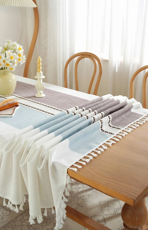 Nordic Waterproof Tablecloth Nightstand Dining Tea Coffee Table Cover Xmas Gift - Image 4 of 4