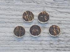 New Kilt Replacement Scottish Brown/Natural Real Stag Horn Buttons Small x 5