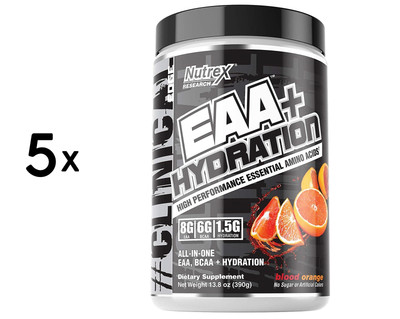 5 x Nutrex EAA + Hydration, Blood Orange - 390g (82,05 EUR/kg)