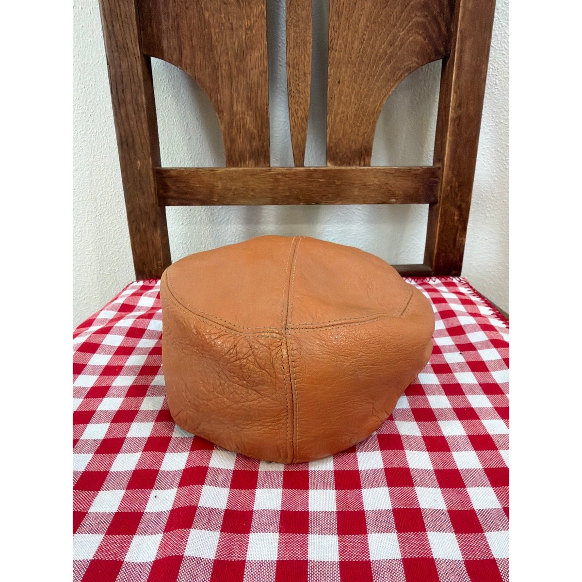 Aristacap Leather hat - newsboy hat - cap - handmade - womans hat. Union made Women main image 3