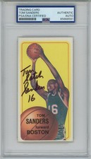 1970-71 Topps #163 Tom Satch Sanders Boston Celtics signed PSA/DNA auto