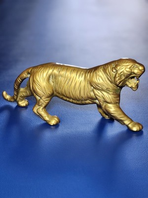 Brass Battlecat Lioness Tiger Sculpture Figure MOTU, 9 inch