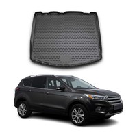 Kofferraummatte Kofferraumwanne FüR Ford Kuga II 2012-2019 Gummi TPE Schwarz