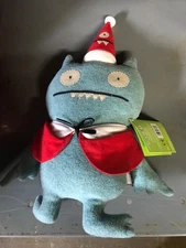 RARE UGLYDOLL HOLIDAY ELF Ice-Bat ICE-BAT with Santa Hat & Cape NEW w/ Tag