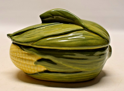 Vintage Shawnee Pottery Small Ear Of Corn Covered Dish