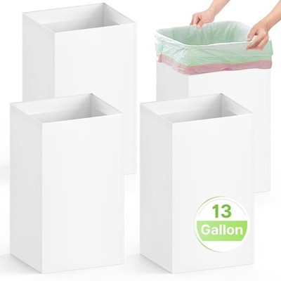 Extra Large Disposable Trash Cans 4 Pack Recycled Cardboard Portable Garbage