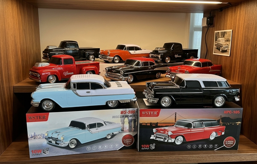 Modellino Auto Retro Cassa WSTER Wireless Bluetooth Speaker with TF USB FM Music - Afbeelding 1 van 64