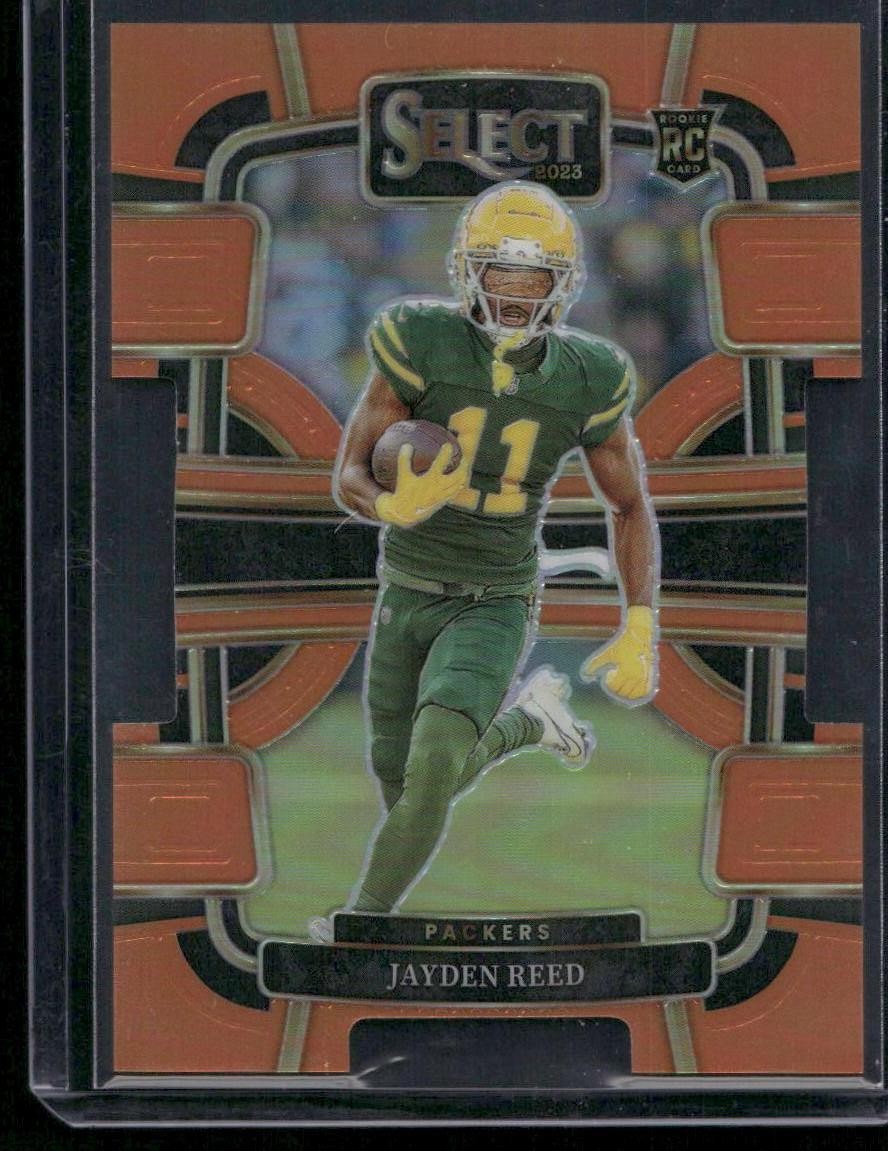 2023 Panini Select #38 Jayden Reed Orange Prizms Die Cuts #/499