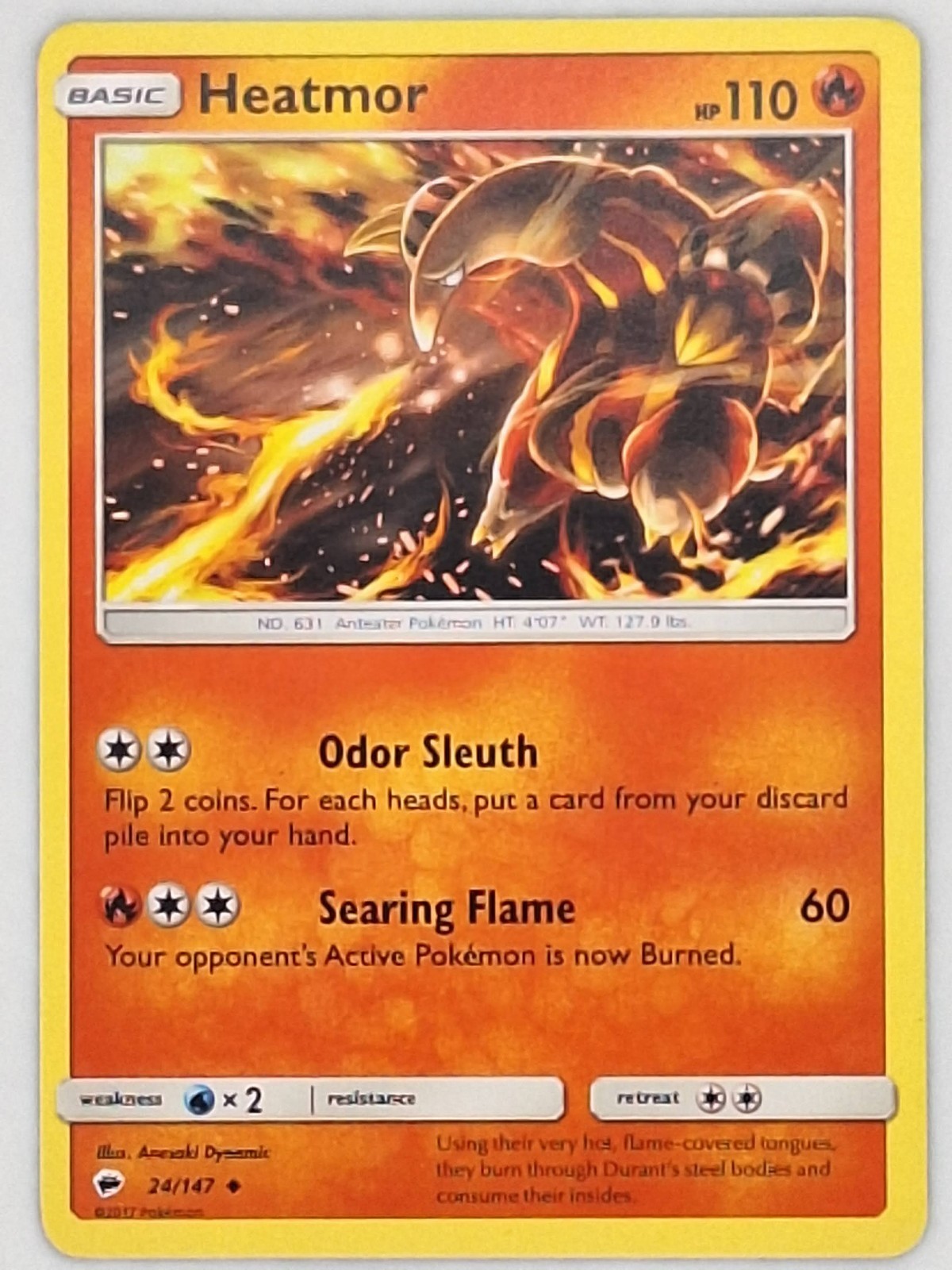 Heatmor 24/147 Pokemon - Sun & Moon Burning Shadows MP