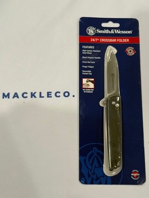 Smith & Wesson 24/7 Crossbar folder Pocket Knife 3.25'' 1205908 Stainless Steel