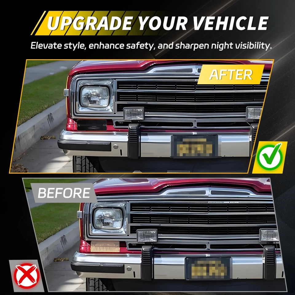 Smoked Front Parking Turn Signal Lights For 76-83 Jeep Cherokee Wagoneer J10 J20 - Image 2 of 4