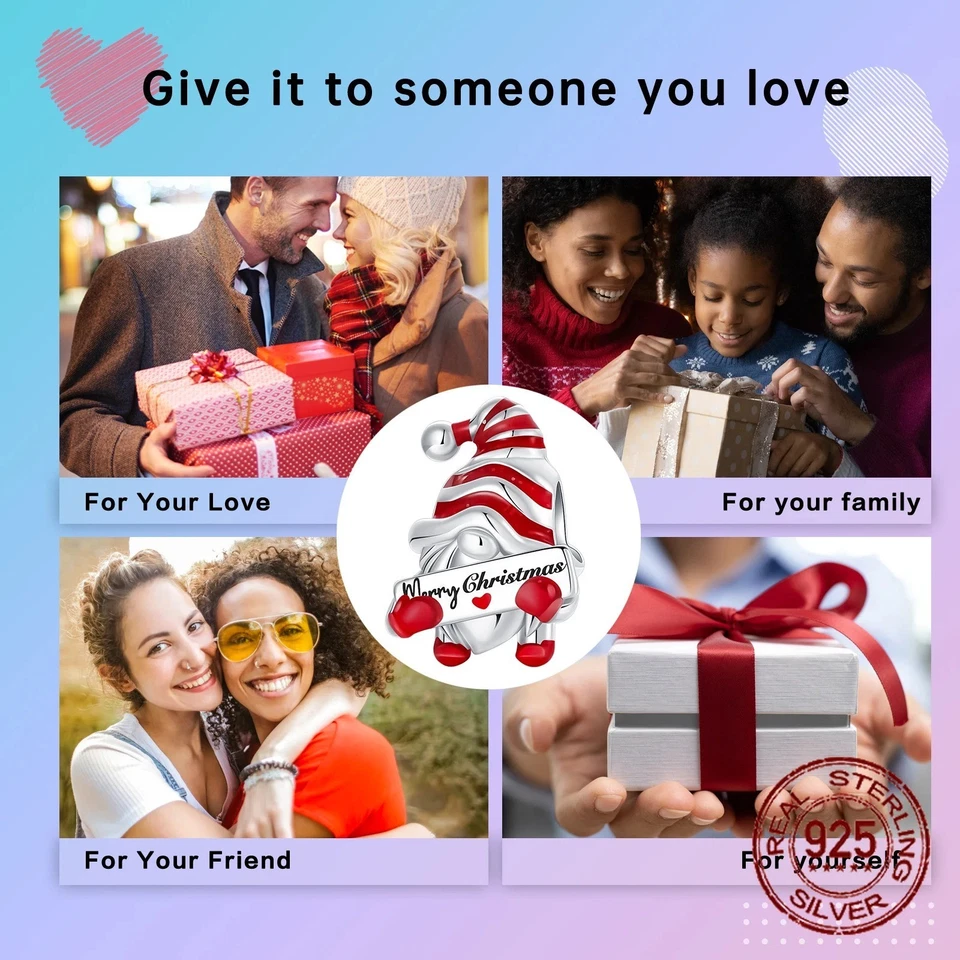 🩷 Gonk Merry Christmas Bead Charm S925 Genuine Sterling Silver 🩷 - Image 4 of 4