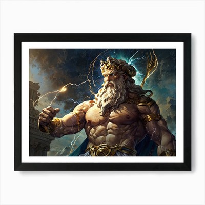 God Of Thunder 1 Kunstdruck gerahmt Wandbild Poster Leinwanddruck Bild