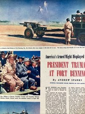 Fort Benning Harry Truman Atlanta GA Print Article 1950 AJC Columbus U.S. Army