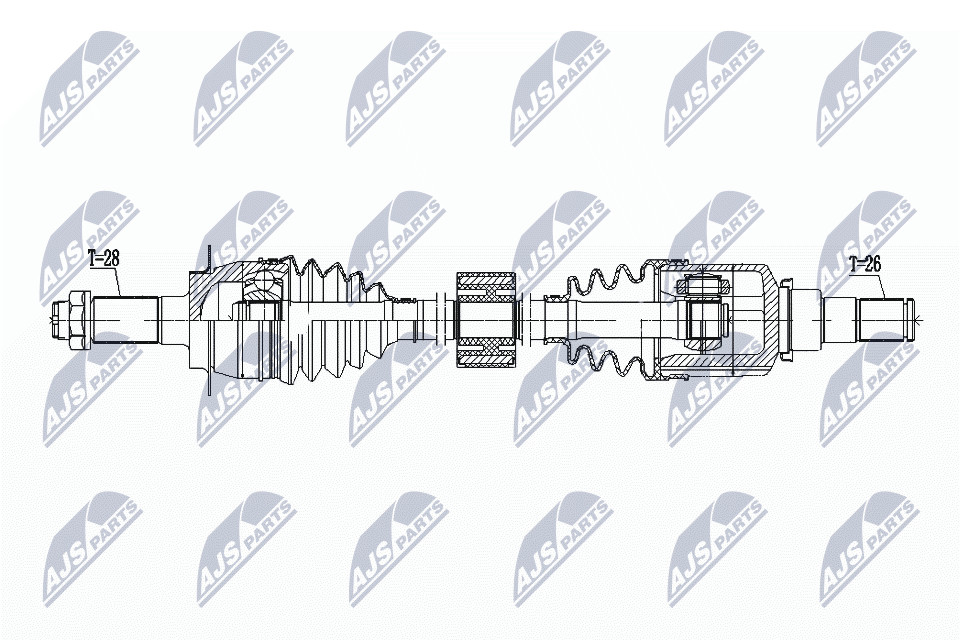 N.T.Y. NPW-SU-060.NTY Drive Shaft for FIAT,SUZUKI