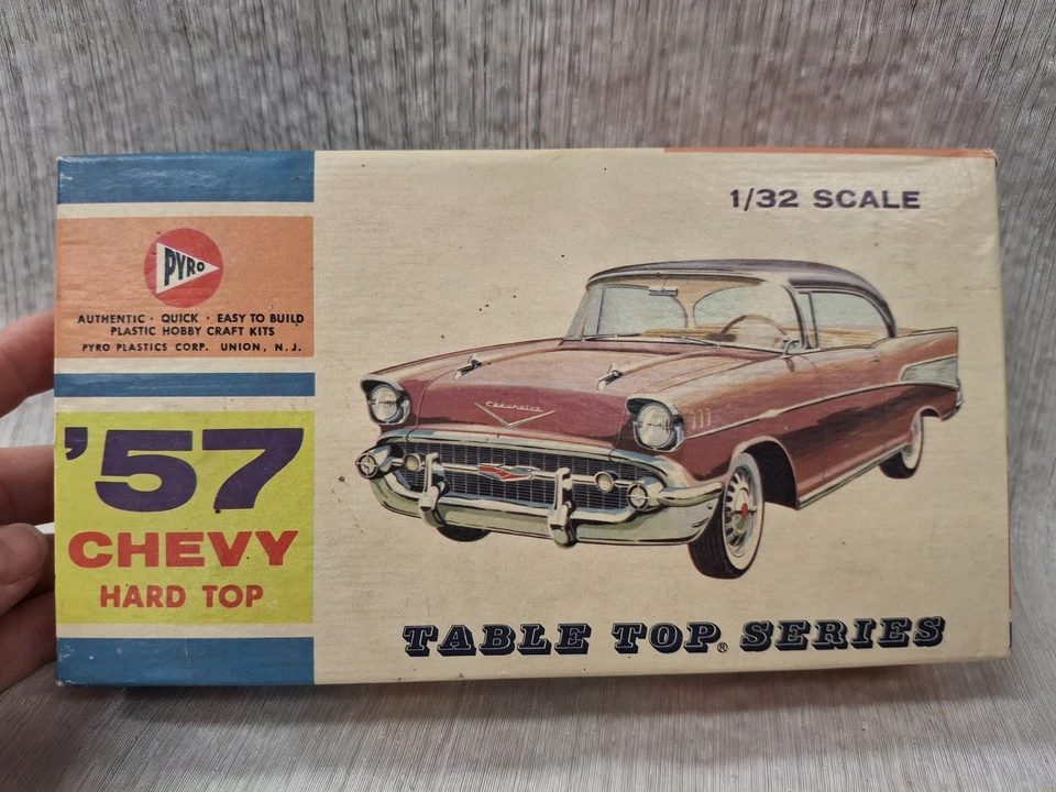 Vintage Pyro 1957 Chevy HArd Top Model 1/32 Scale in Original Box Assembled - Image 2 of 4