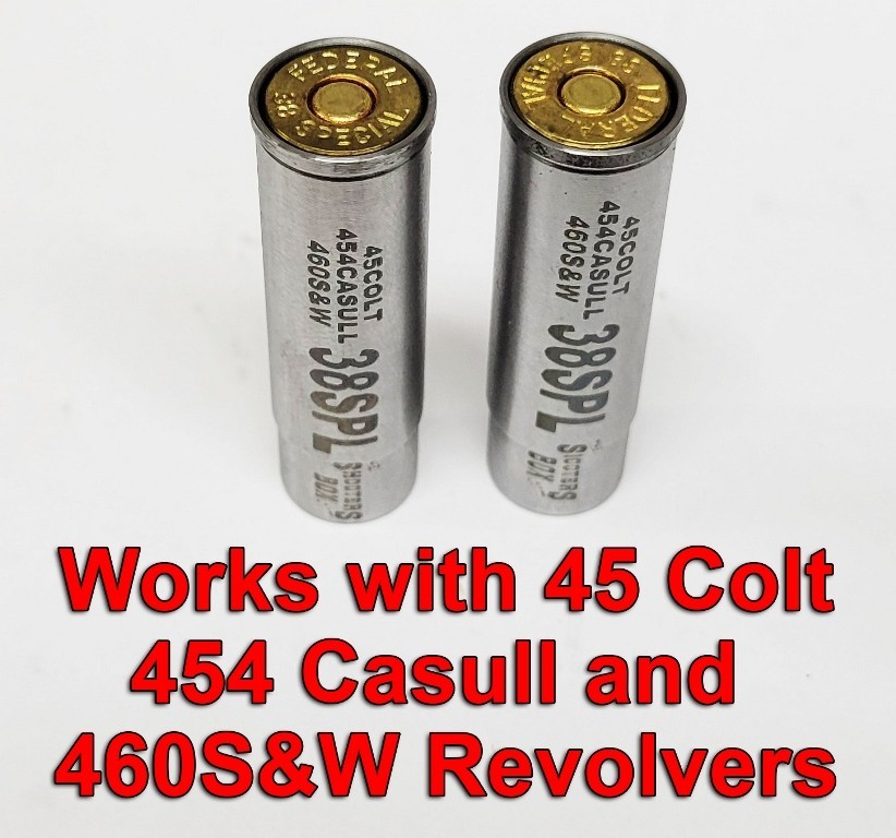 45 COLT/454 CASULL/460S&W to 38 Special - Chamber Reducer/Adapter - Set of 2