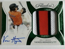2025 Flawless Draft Patch Autographs Vance Honeycutt Emerald /5 Baltimore Oriole