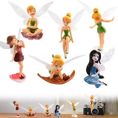 6 PCS Mini Fairies Figurine for Fairy Garden, Resin Miniatures Fairies Orname...