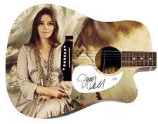 Judy Collins Signed 1:1 Signature Edition Graphics Photo Guitar ACOA