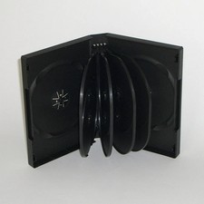 50 Custodie DVD Box 10 Posti + 4 Inserti 33mm per CD/DVD Nero 555381