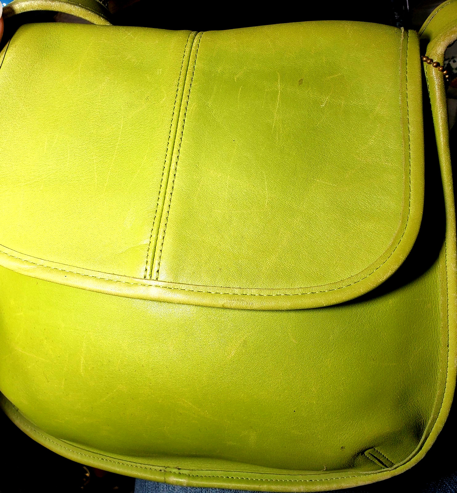 Vtg Rare Old 90s Coach 9034 Flap Ergo Leather Shoulder Bag Lot Green Made In USA image 7